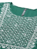 HERE&NOW Women Ethnic Motifs Yoke Design Kurta with Trousers & Dupatta | Grocsy