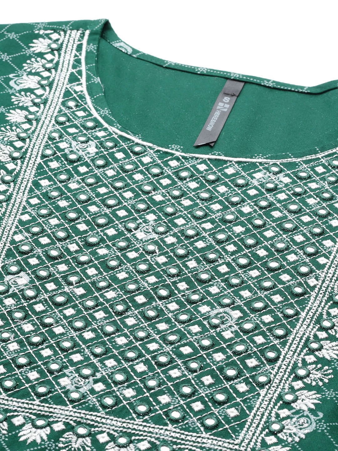 HERE&NOW Women Ethnic Motifs Yoke Design Kurta with Trousers & Dupatta | Grocsy