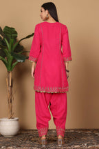 Joban Fashion Pink Georgette Kurta Set | Grocsy