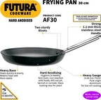 Hawkins Futura Hard Anodised Frying Pan 30 cm Diameter 1 L (AF30) | Grocsy