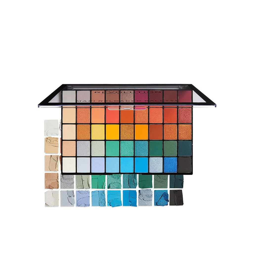 Makeup Revolution Maxi Reloaded Eyeshadow Palette - 45 Shades-Shimmer & Easy Blendable - Big Shot | Grocsy