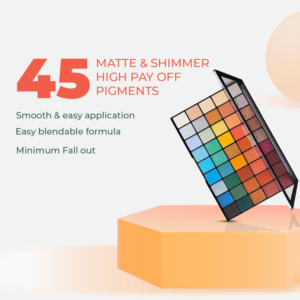 Makeup Revolution Maxi Reloaded Eyeshadow Palette - 45 Shades-Shimmer & Easy Blendable - Big Shot | Grocsy