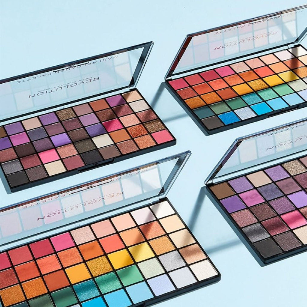 Makeup Revolution Maxi Reloaded Eyeshadow Palette - 45 Shades-Shimmer & Easy Blendable - Big Shot | Grocsy