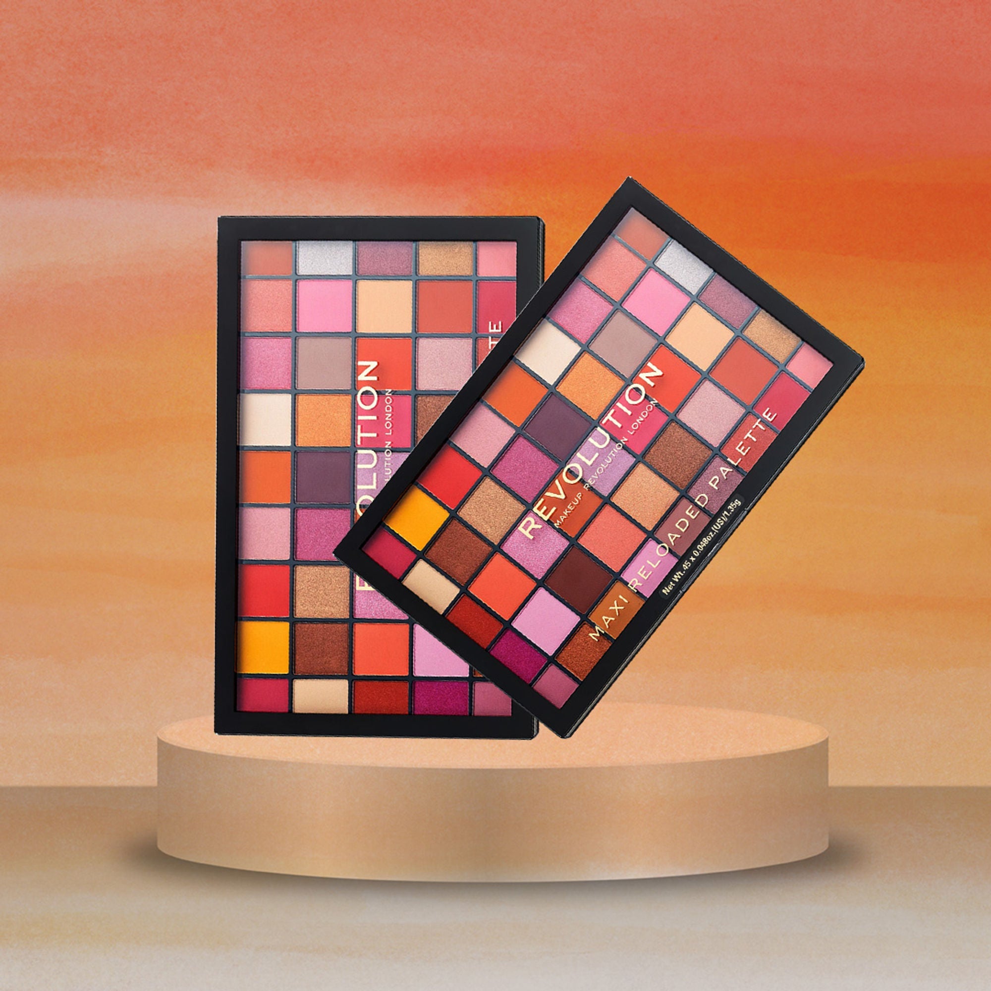 Makeup Revolution Maxi Reloaded Eyeshadow Palette - 45 Shades-Shimmer & Easy Blendable - Big Big Love | Grocsy