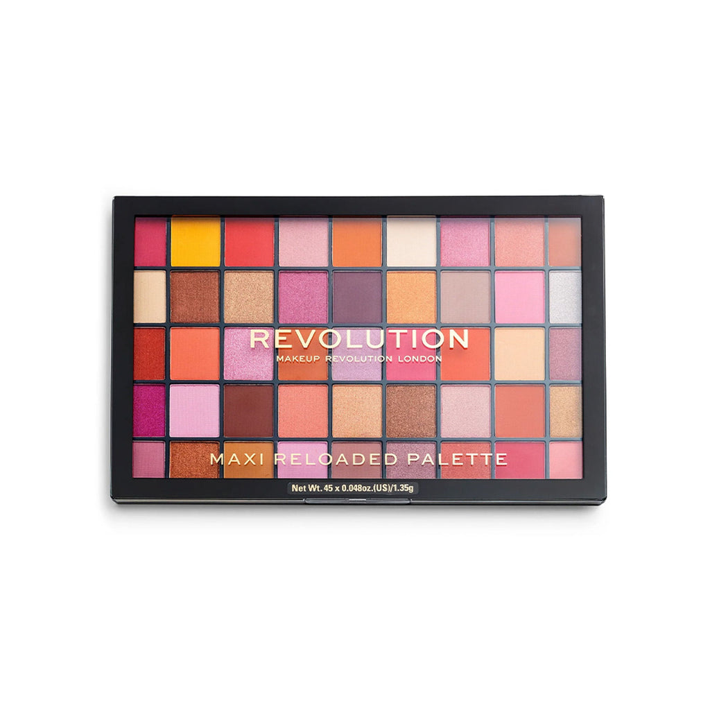 Makeup Revolution Maxi Reloaded Eyeshadow Palette - 45 Shades-Shimmer & Easy Blendable - Big Big Love | Grocsy