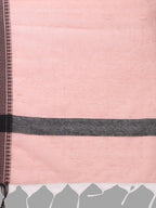 HERE&NOW Women Peach Striped Pure Cotton Kurta with Trousers & With Dupatta | Grocsy
