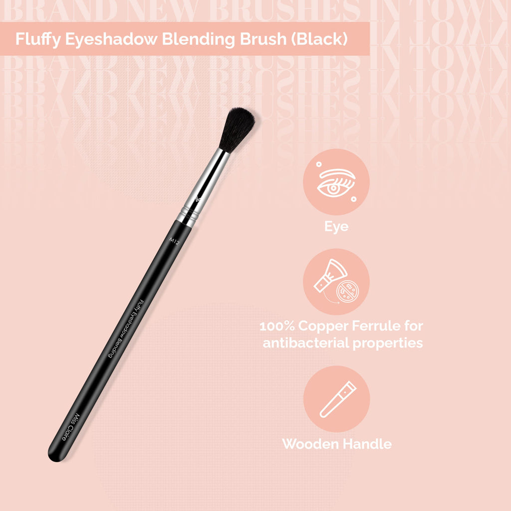 Miss Claire M12 - Fluffy Eyeshadow Blending Brush (Black) - Chrome | Grocsy