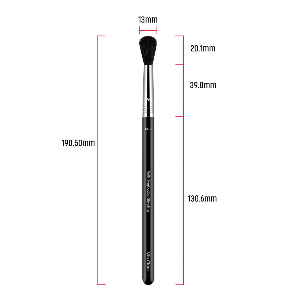 Miss Claire M12 - Fluffy Eyeshadow Blending Brush (Black) - Chrome | Grocsy
