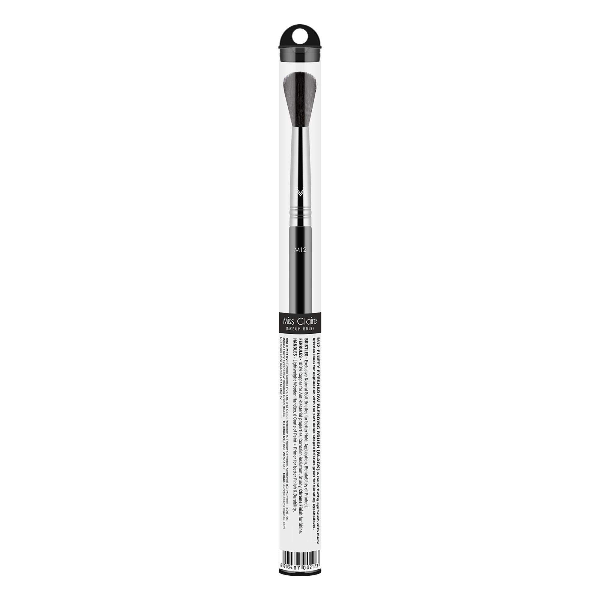 Miss Claire M12 - Fluffy Eyeshadow Blending Brush (Black) - Chrome | Grocsy