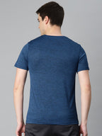Alcis Men Typography Printed Anti Static Slim Fit Sports T-shirt | Grocsy