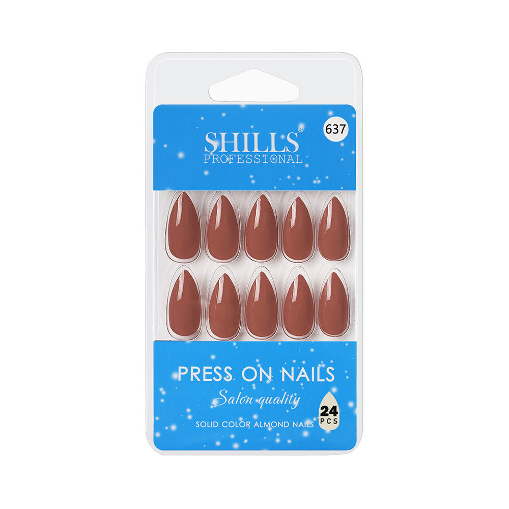 Shills Professional Reusable Press On Nails Almond - SPN637 | Grocsy