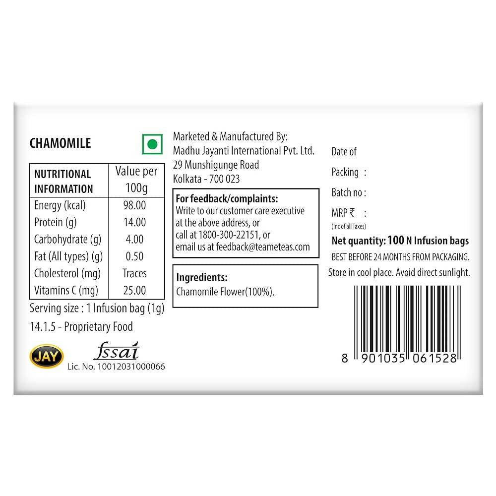 TE-A-ME Unwind Chamomile Herbal Tea Bags | Grocsy