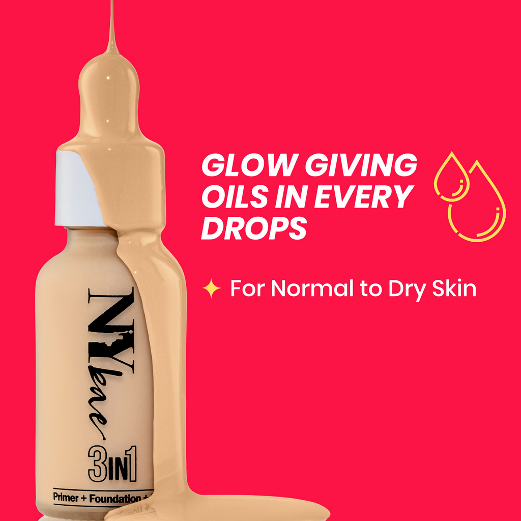 NY Bae 3 in 1 Serum Foundation Infused With Primer - Warm Vanilla 01 | Grocsy