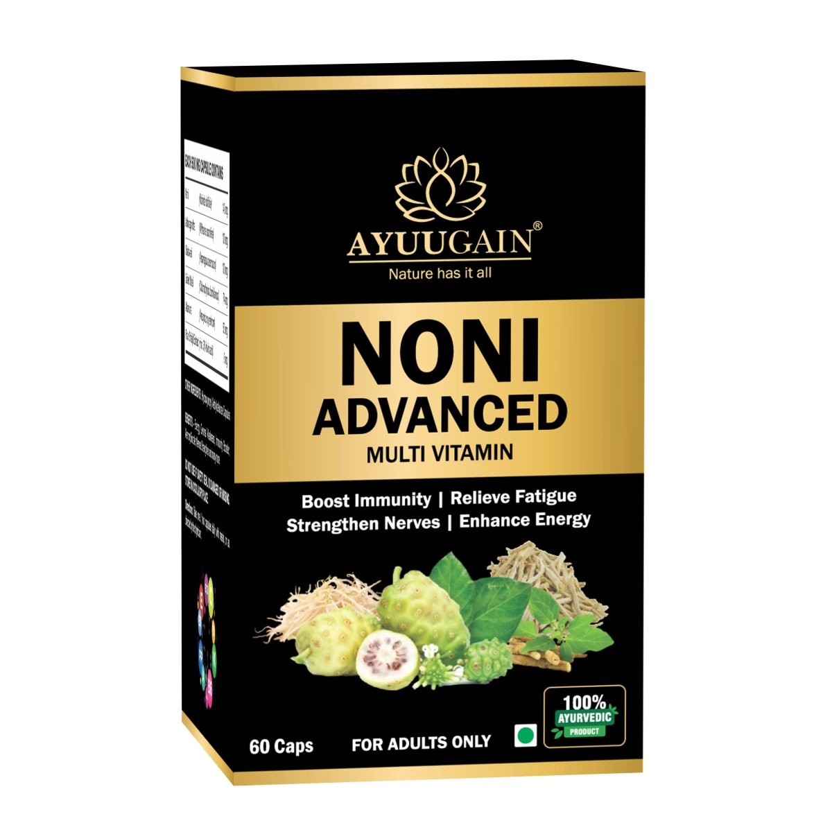 Ayuugain Noni Advanced Multivitamin Capsules | Grocsy