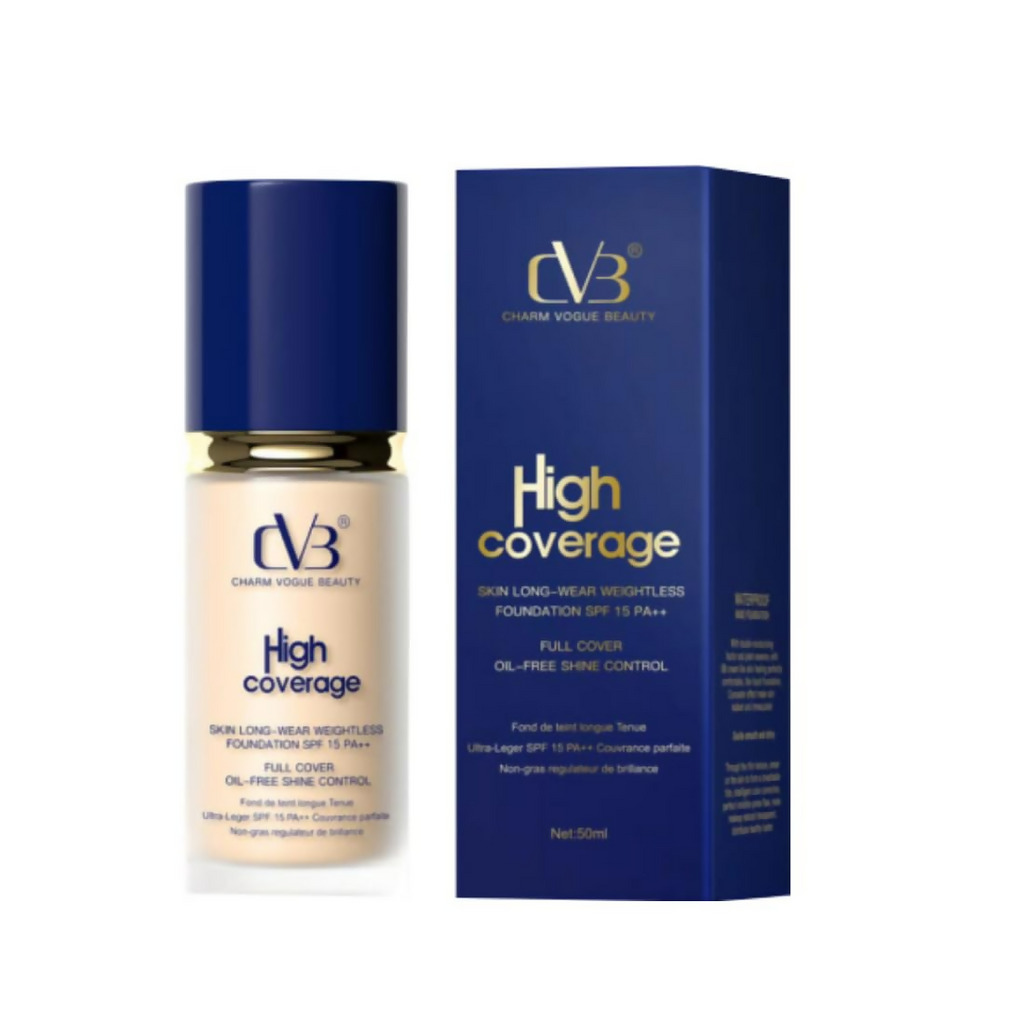 CVB High Coverage Skin Long Wear Weightless Foundation Spf15 Pa++ White Lvory | Grocsy