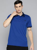 Alcis Men Colourblocked Polo Collar Dry Tech Slim Fit Sports T-shirt | Grocsy