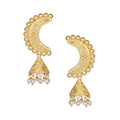 Joban Fashion Women Matte Gold Brass Earrings | Grocsy