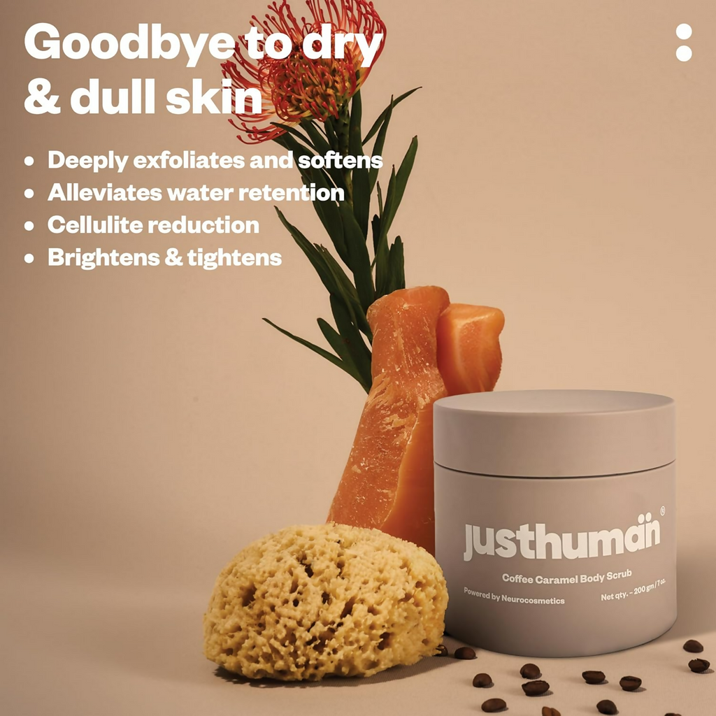 JustHuman Coffee Caramel Body Scrub | Grocsy