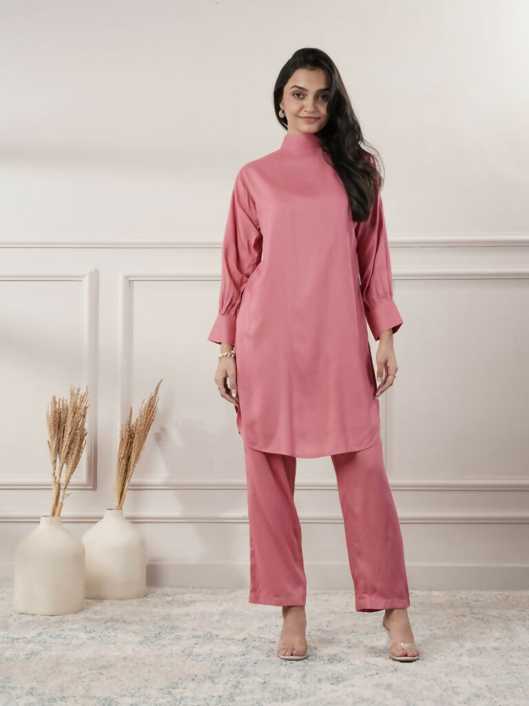 Joban Fashion Women's Rayon Peach Co-Ord Set | Grocsy