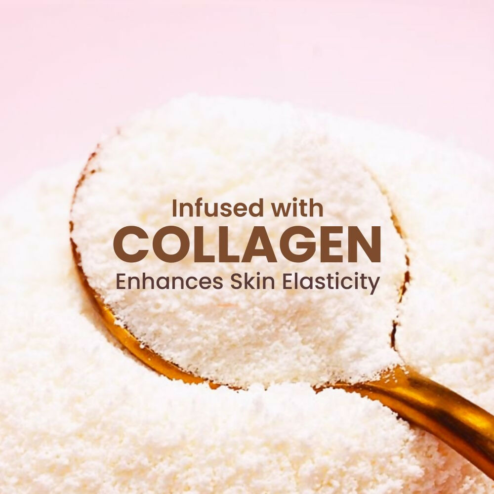 Wild Oak Pink Hibiscus Shea Butter Sugar Scrub with Ascorbic Acid, Vegan Collagen & Peptides For Tan Removal & Smooth Skin | Grocsy