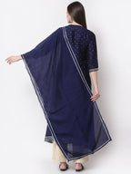 Myshka Blue Color Silk Blend Printed Kurta With Dupatta Set | Grocsy