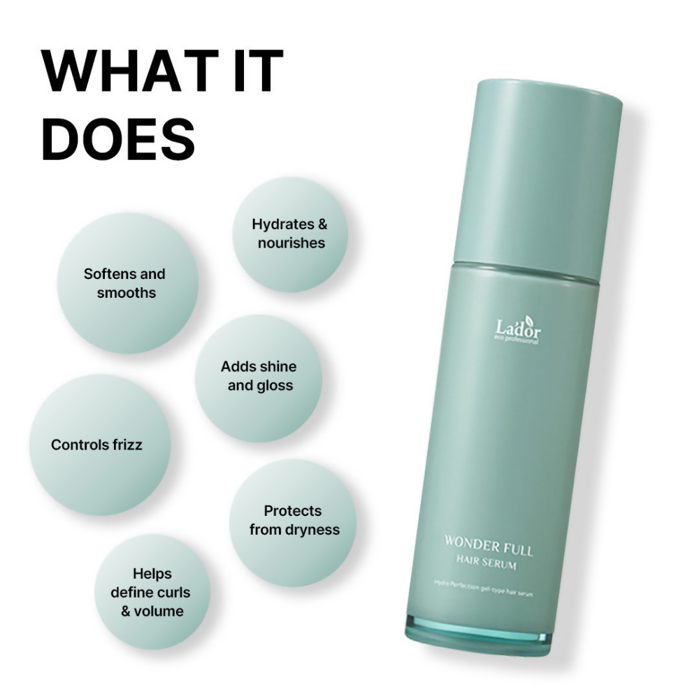 La'dor Wonder Full Korean Hair Serum for Dry & Frizzy Hair - Reduces Split Ends & Locks in Moisture | Grocsy