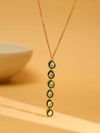 Green Meenakari Kundan Necklace - Ruby Raang | Grocsy
