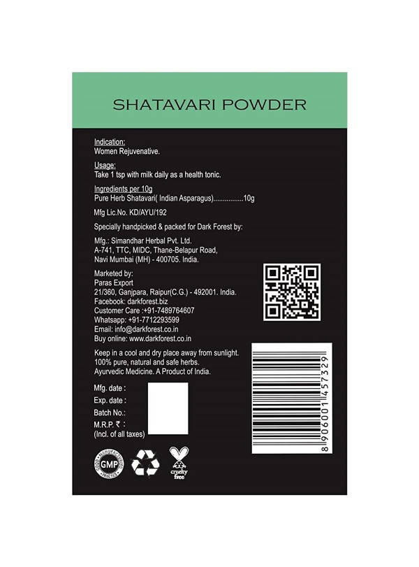 Dark Forest Shatavari Powder | Grocsy