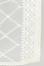 Joban Fashion White Cotton Embroidery Work Pakistani Karanchi Dupatta | Grocsy