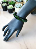 Inhanns Unisex Crystal Bloom – Adjustable Crystal Bead Bracelets - Green | Grocsy