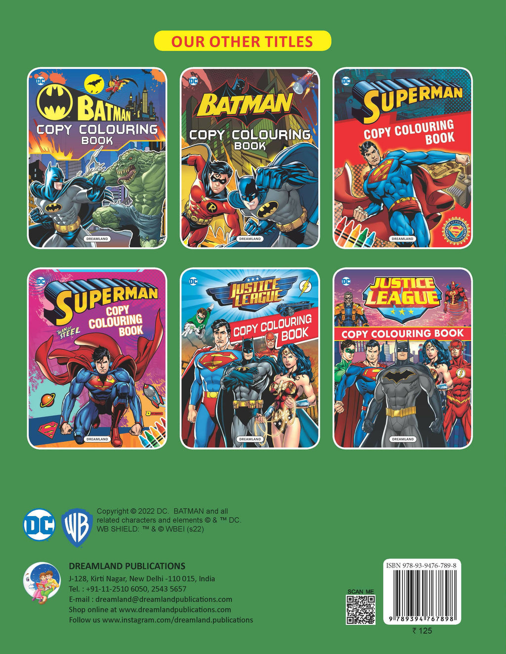 Dreamland Batman Copy Colouring Book: Children Drawing, Painting & Colouring Book | Grocsy