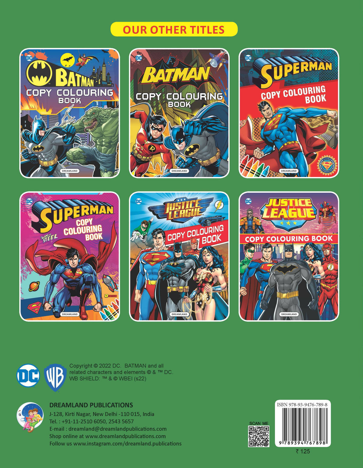 Dreamland Batman Copy Colouring Book: Children Drawing, Painting & Colouring Book | Grocsy