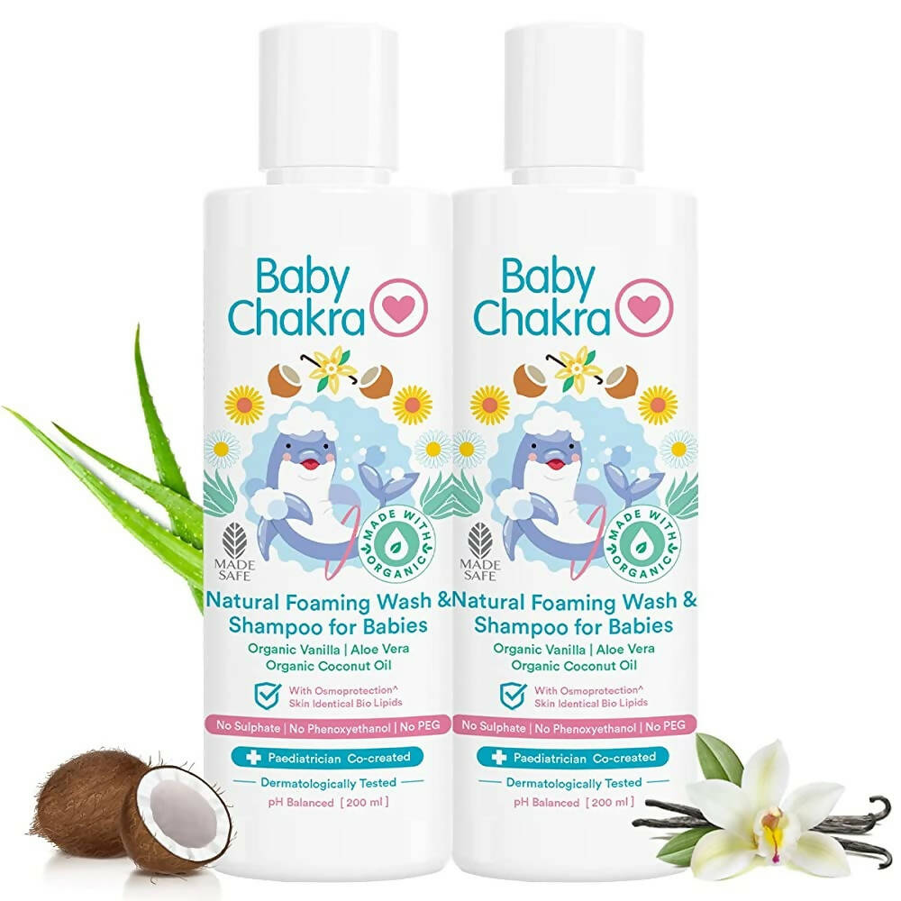 BabyChakra Natural Foaming Wash & Shampoo For Babies | Grocsy
