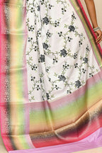 Joban Fashion Multicolor Saree Kataan Rainbow Digital Print With Embroidery | Grocsy