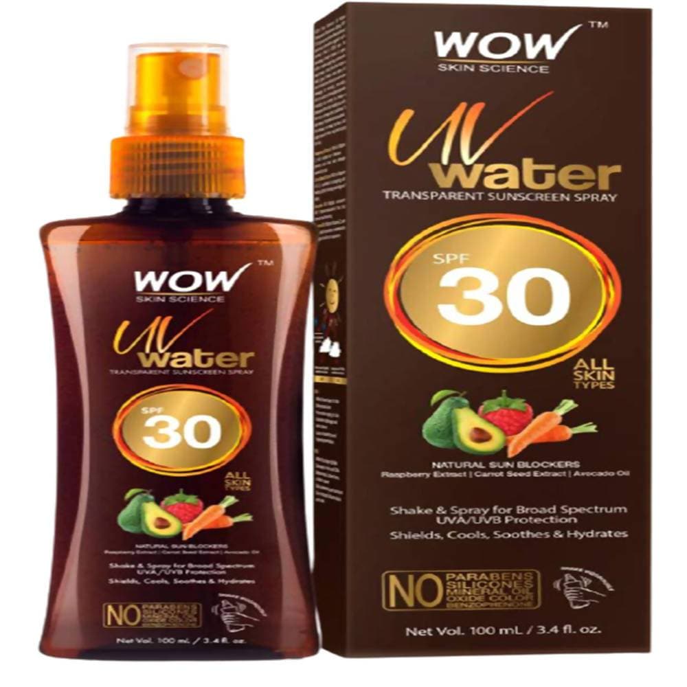 Wow Skin Science UV Water Transparent Sunscreen Spray SPF 30 | Grocsy