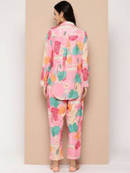 Ahalyaa Women's Traditional Wear Co-ods - Pink | Grocsy