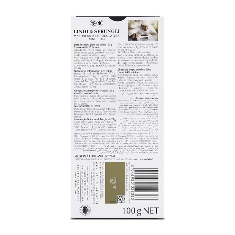 Lindt Excellence Dark 85% Cocoa Chocolate Bar and Lindt Excellence Dark 90% Cocoa Chocolate Bar | Grocsy