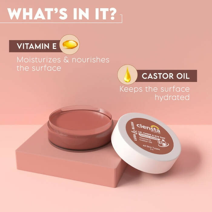 Clensta Lush & Blush Lip, Cheek & Eye Tint 05 Tropical Bronze | Grocsy