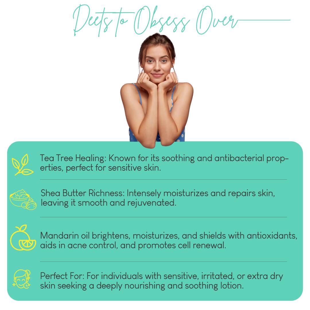 Careberry Tea Tree Oil & Shea Butter Nourishing Body Lotion | Grocsy