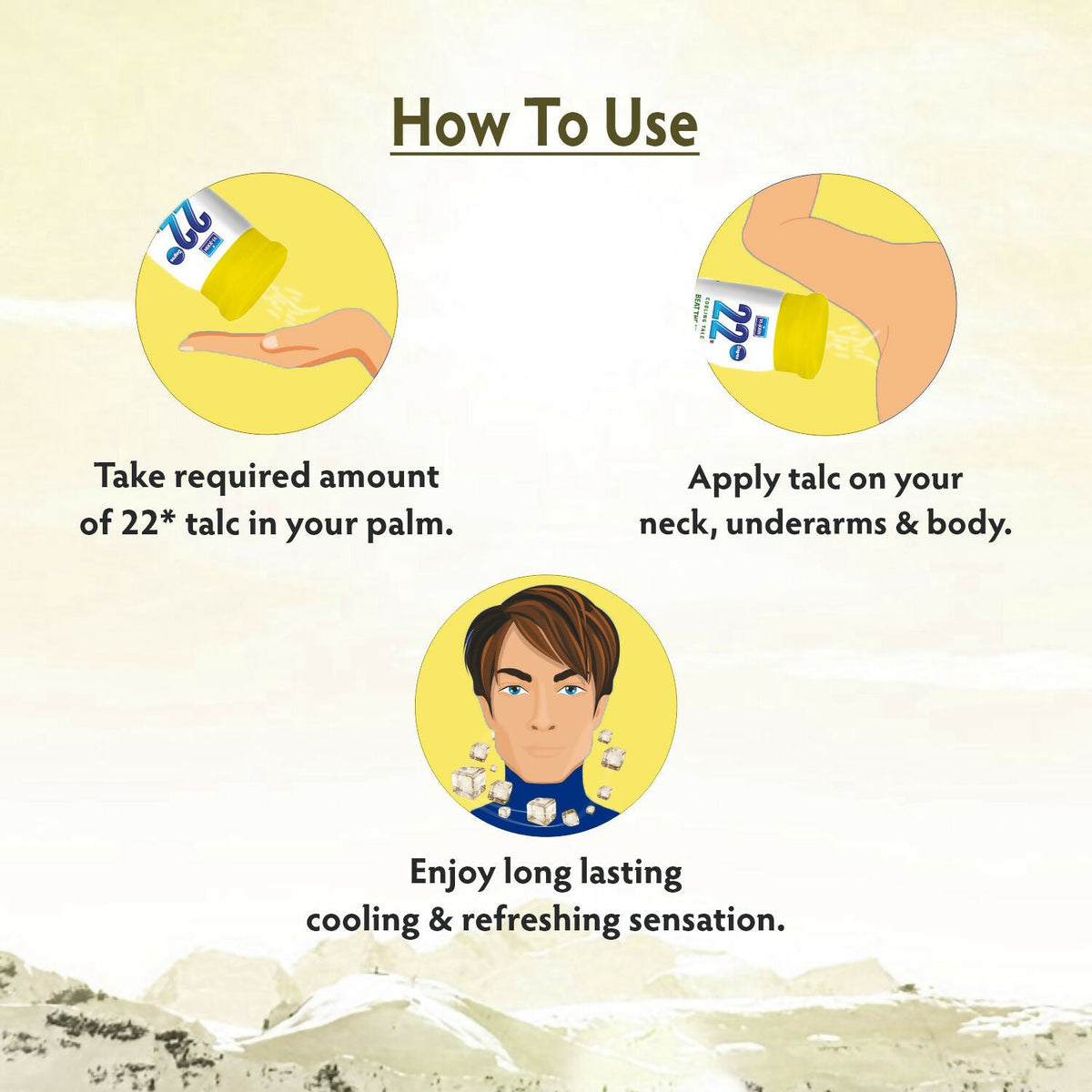 VI-JOHN 22 Degree Cooling Talc Beat the Heat Neem and Lime | Grocsy