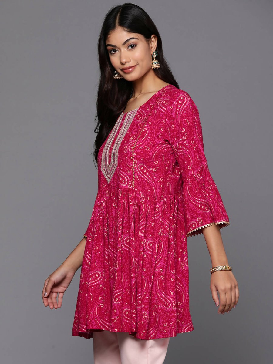 Ahalyaa Women's Traditional wear Tunic - Red | Grocsy