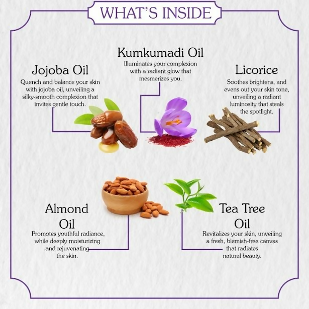 Bake Kumkumadi Face Oil For Brightening & Glowing Skin | Grocsy