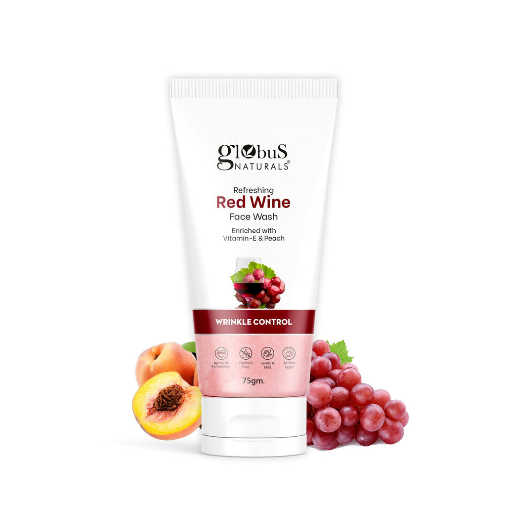Globus Naturals Red Wine Hydrating Face Wash | Grocsy