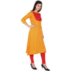 Kanoor Women's Multi Rayon A-Line Kurti | Grocsy