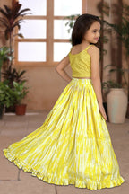 Aayaa Designer Heavy Sequance Work Kids Lehenga Choli - Yellow | Grocsy