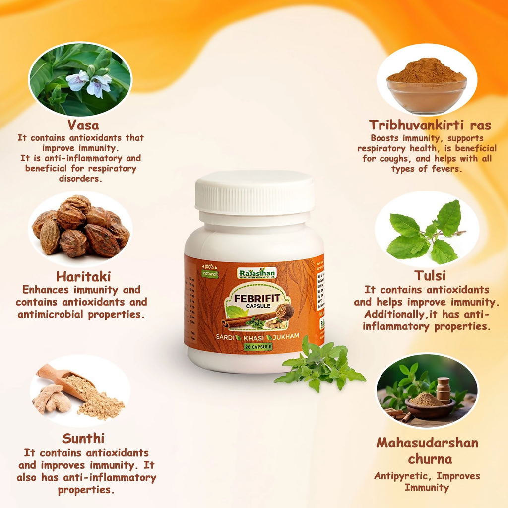 Rajasthan Herbals Febrifit Capsules | Grocsy