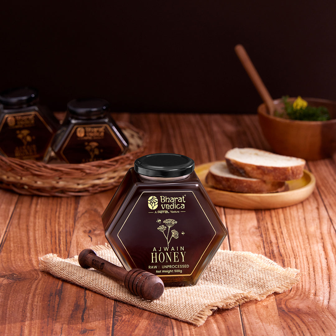 Bharat Vedica Ajwain Flower Honey - Ajwain Phool Shahad | Grocsy