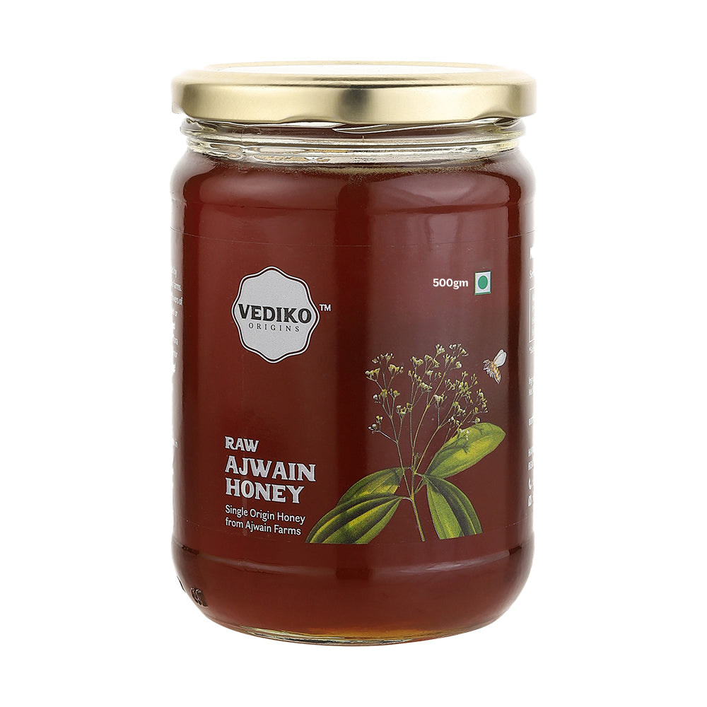 Vediko Origins Raw Ajwain Honey | Grocsy