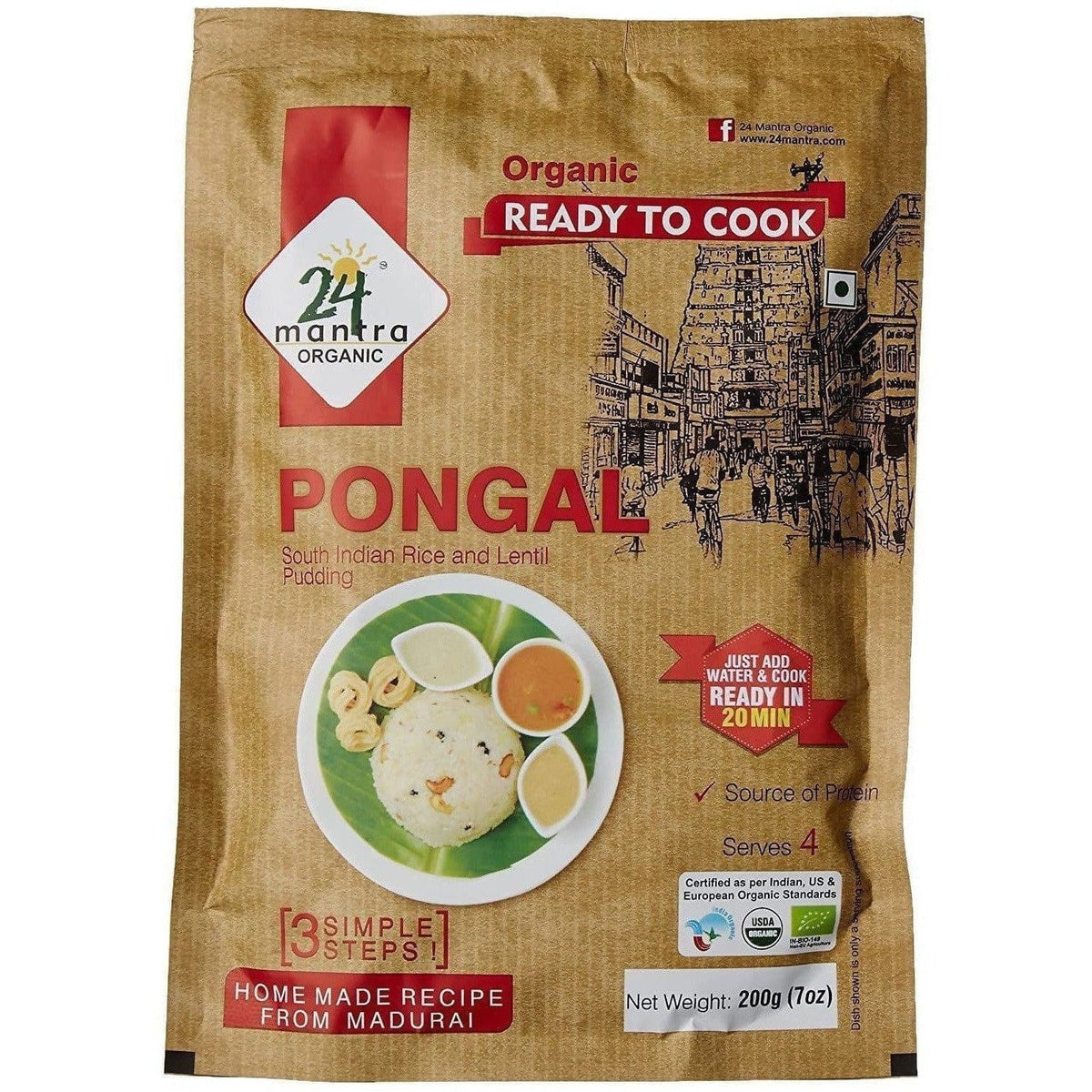 24 Mantra Organic Ready To Cook Pongal | Grocsy