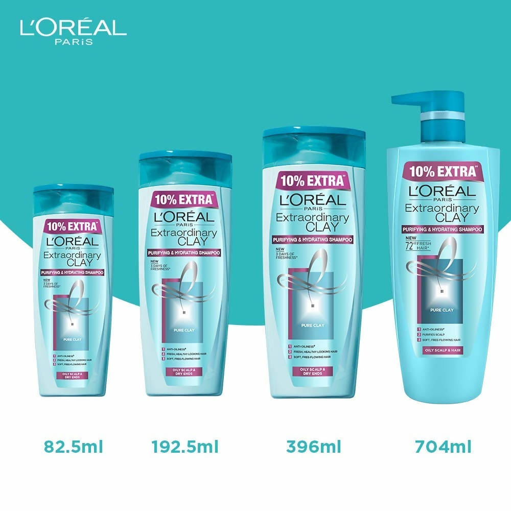 L'Oreal Paris Extraordinary Clay Purifying & Hydrating Shampoo | Grocsy